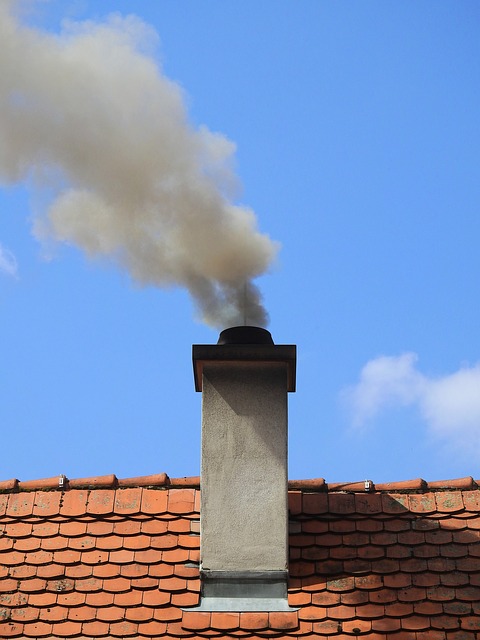 Chimney with smoke